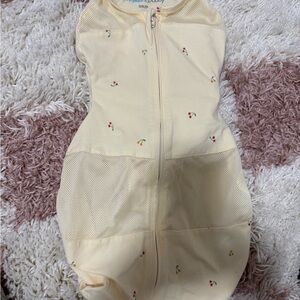 Happiest Baby size S Yellow Baby Sleep Sack with Cherry Print